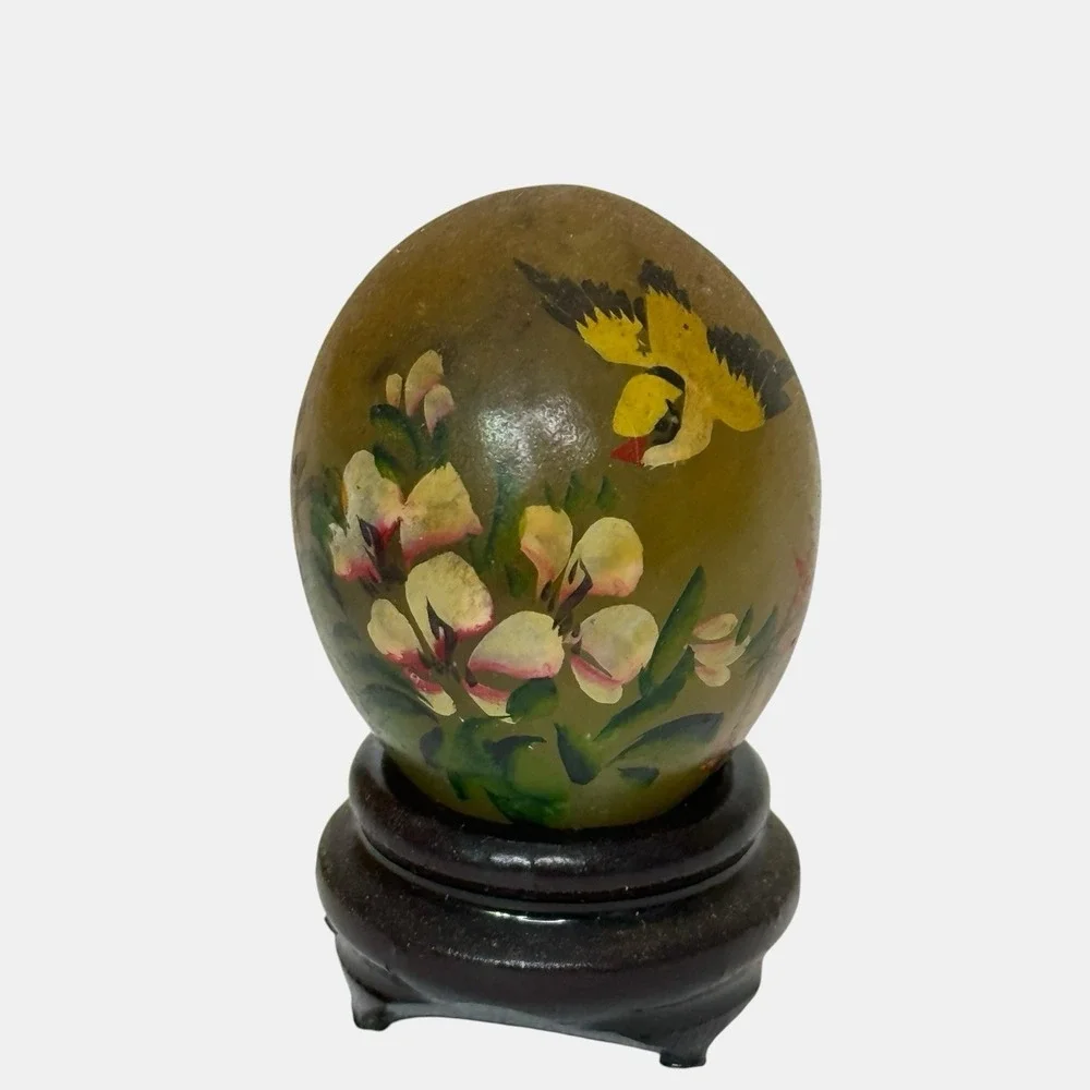 Vintage Hand Painted Jade Eggs‎ 1.5